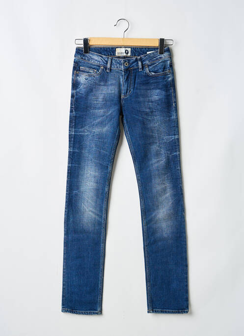 Jeans coupe slim stretch taille normale bleu KUYICHI femme