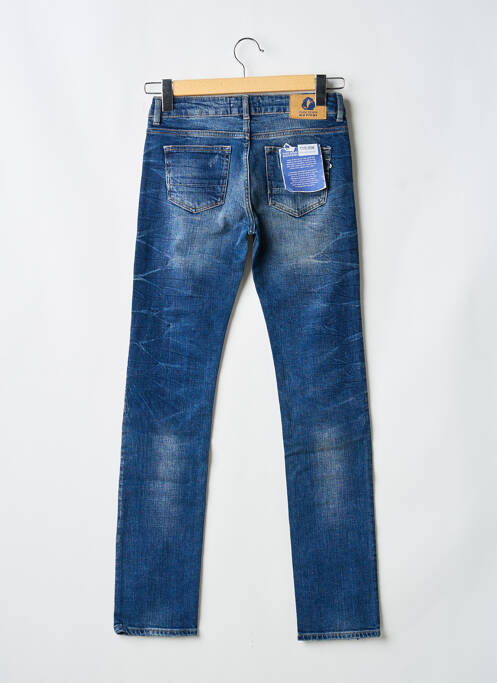 Jeans coupe slim stretch taille normale bleu KUYICHI femme