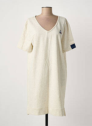 Robe mi-longue manches courtes manches courtes beige LE COQ SPORTIF femme