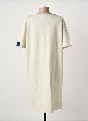 Robe mi-longue manches courtes manches courtes beige LE COQ SPORTIF femme