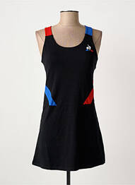 Robe courte col rond fines bretelles noir LE COQ SPORTIF femme