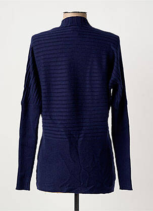 Pull tunique stretch manches longues bleu HEINE femme