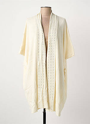 Gilet manches courtes maille tricot beige HEINE femme