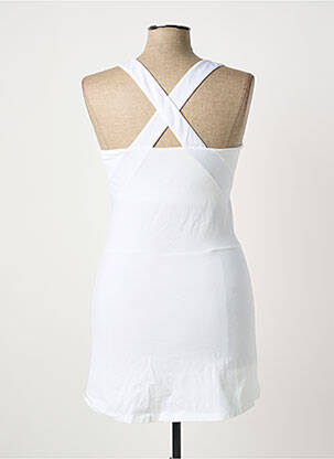 Robe courte col rond fines bretelles beige LE COQ SPORTIF femme