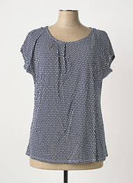 T-shirt coupe droite manches courtes bleu SHEEGO femme