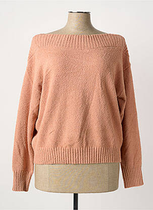 Pull col bateau manches longues orange PRINCESSE TAM-TAM femme