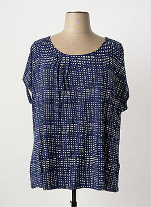 T-shirt imprimé fantaisie manches courtes bleu SHEEGO femme