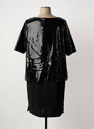 Robe mi-longue manches courtes manches courtes noir SHEEGO femme