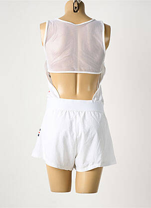 Combishort sans manche sans manche blanc LE COQ SPORTIF femme
