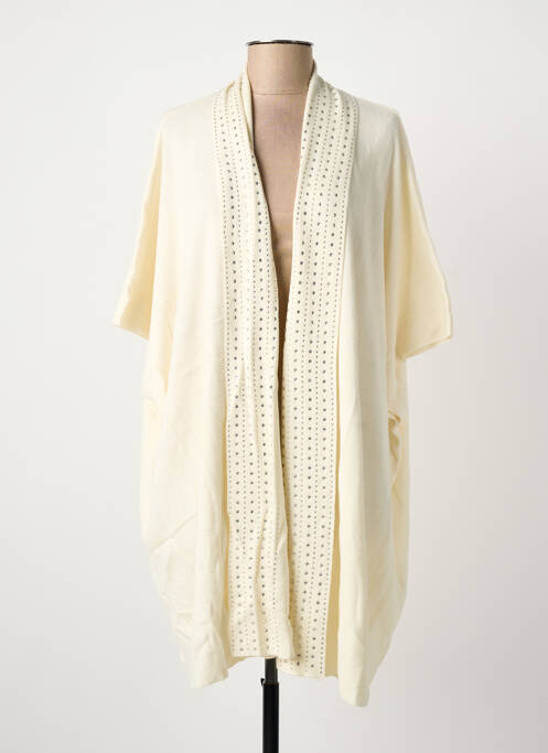 Gilet manches courtes maille tricot beige HEINE femme
