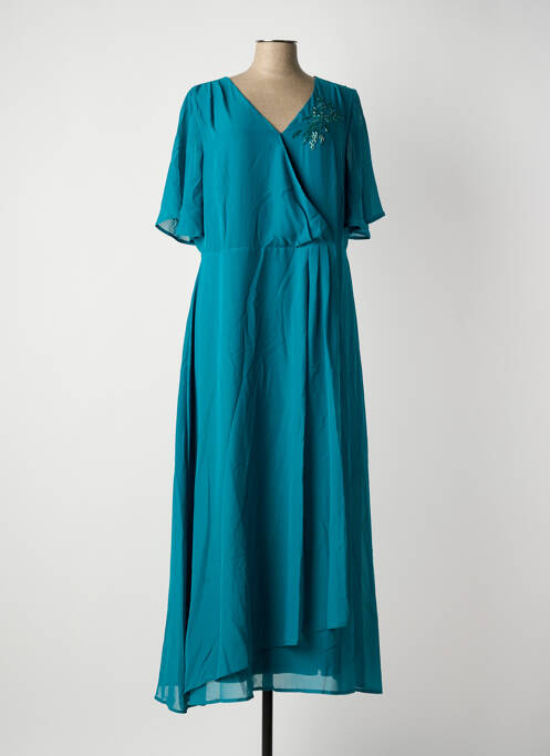 Robe longue manches courtes manches courtes vert SHEEGO femme