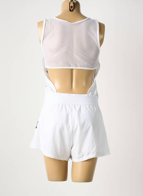 Combishort blanc LE COQ SPORTIF femme
