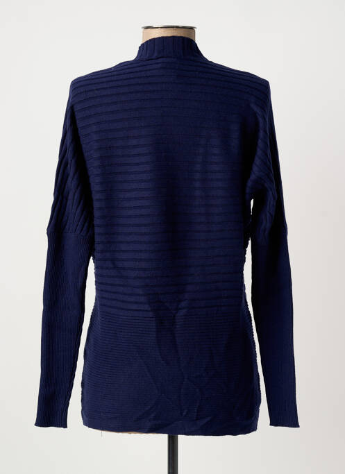 Pull tunique stretch manches longues bleu HEINE femme