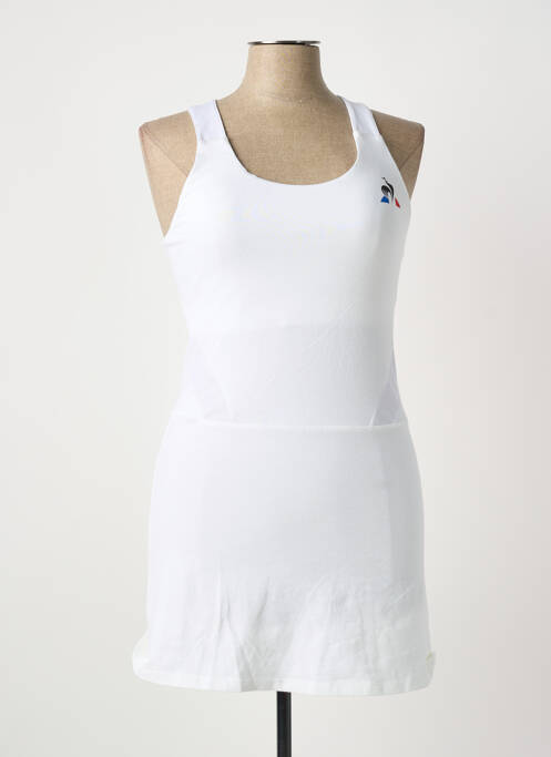 Robe courte col rond fines bretelles beige LE COQ SPORTIF femme