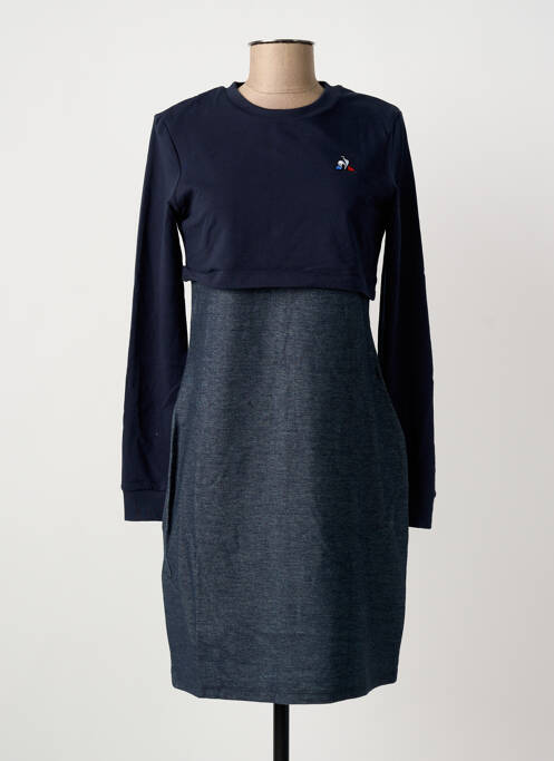 Robe courte manches longues manches longues bleu LE COQ SPORTIF femme