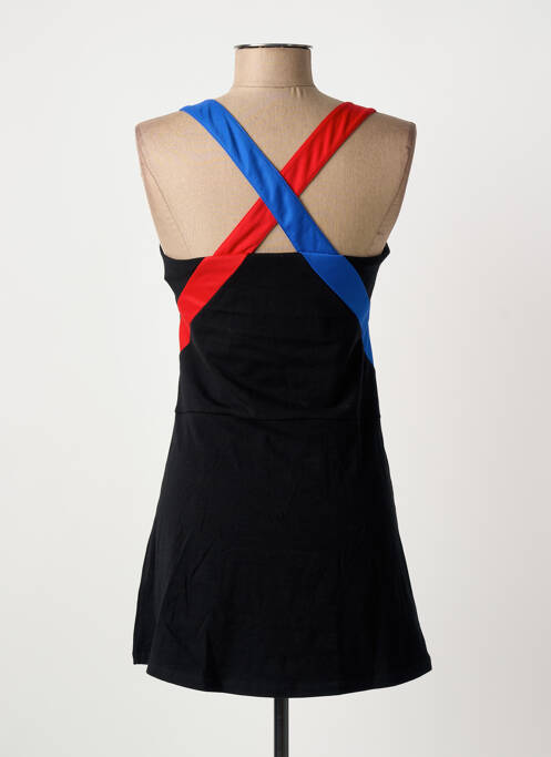 Robe courte col rond fines bretelles noir LE COQ SPORTIF femme