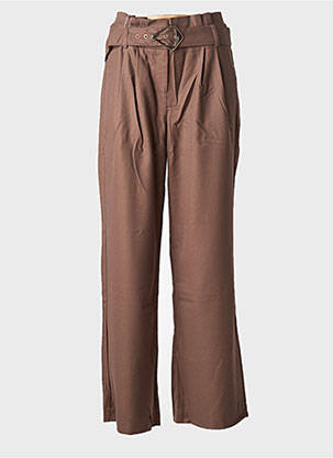 Pantalon droit stretch taille normale marron HEINE femme