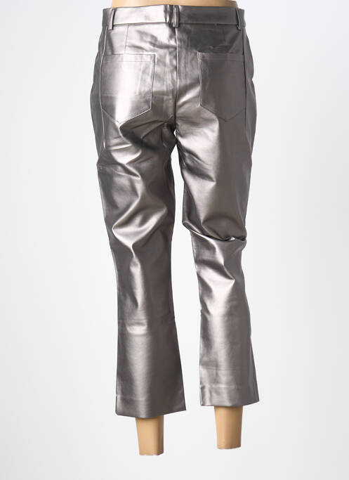 Pantacourt coupe droite taille normale marron ASHLEY BROOKE femme