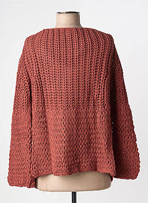 Gilet manches longues coupe cintrée marron HEINE femme