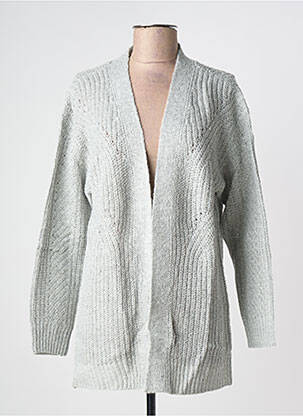 Gilet manches longues coupe cintrée gris LINEA TESINI femme