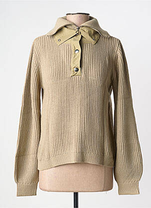 Pull coupe cintrée manches longues vert HEINE femme