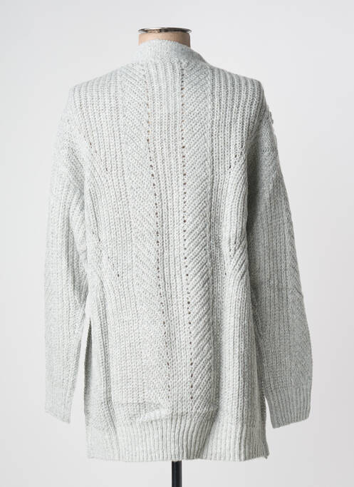 Gilet manches longues coupe cintrée gris LINEA TESINI femme