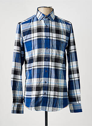 Chemise manches longues imprimé fantaisie bleu TERRITOIRE D'HOMME homme
