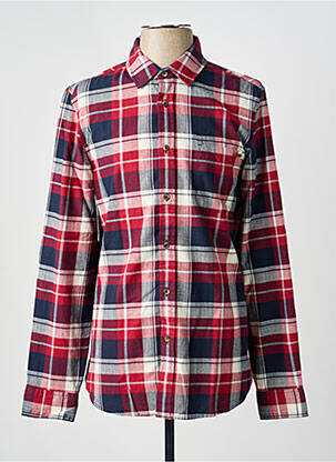 Chemise manches longues imprimé fantaisie rouge MUSTANG homme