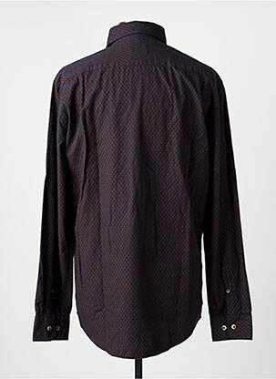 Chemise manches longues imprimé fantaisie marron SEIDEN STICKER homme