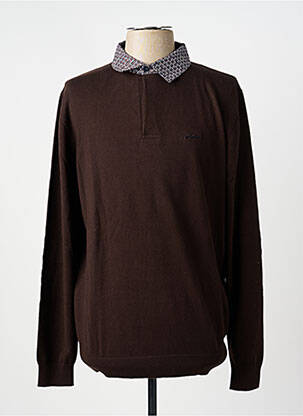 Pull manches longues manches longues marron MISE AU GREEN homme