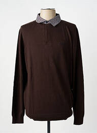 Pull manches longues manches longues marron MISE AU GREEN homme