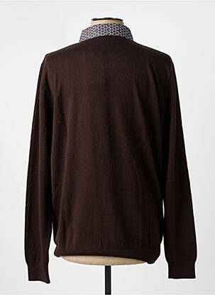 Pull manches longues manches longues marron MISE AU GREEN homme