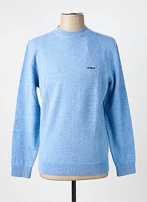 Pull col rond manches longues bleu MISE AU GREEN homme