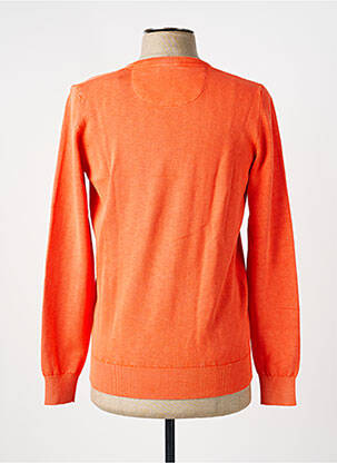 Pull col v manches longues orange TERRITOIRE D'HOMME homme