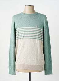 Pull col rond manches longues vert TERRITOIRE D'HOMME homme