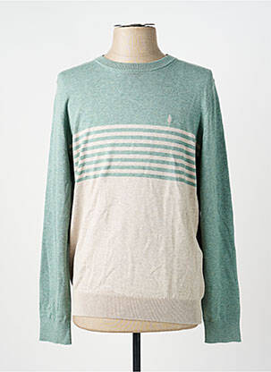 Pull col rond manches longues vert TERRITOIRE D'HOMME homme