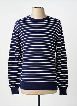 Pull col rond manches longues bleu TERRITOIRE D'HOMME homme