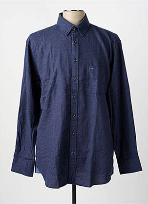 Chemise manches longues fermeture boutonnée sur le devant bleu FYNCH-HATTON homme