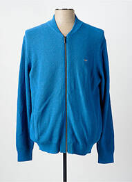 Gilet manches longues col v bleu FYNCH-HATTON homme