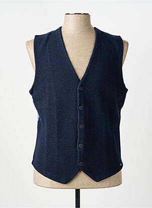 Gilet sans manche fermeture boutonnée sur le devant bleu OLYMP homme