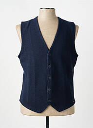 Gilet sans manche fermeture boutonnée sur le devant bleu OLYMP homme