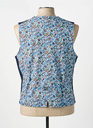 Gilet sans manche fermeture boutonnée sur le devant bleu OLYMP homme