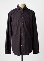 Chemise manches longues marron SEIDEN STICKER homme seconde vue