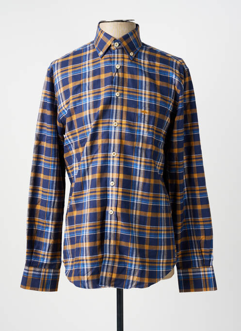 Chemise manches longues imprimé fantaisie bleu FYNCH-HATTON homme