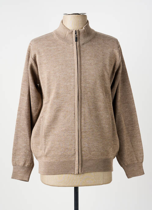 Gilet manches longues manches longues beige TERRITOIRE D'HOMME homme