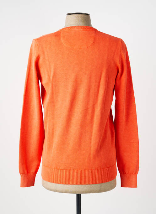 Pull col v manches longues orange TERRITOIRE D'HOMME homme