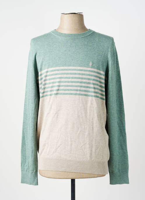 Pull col rond manches longues vert TERRITOIRE D'HOMME homme