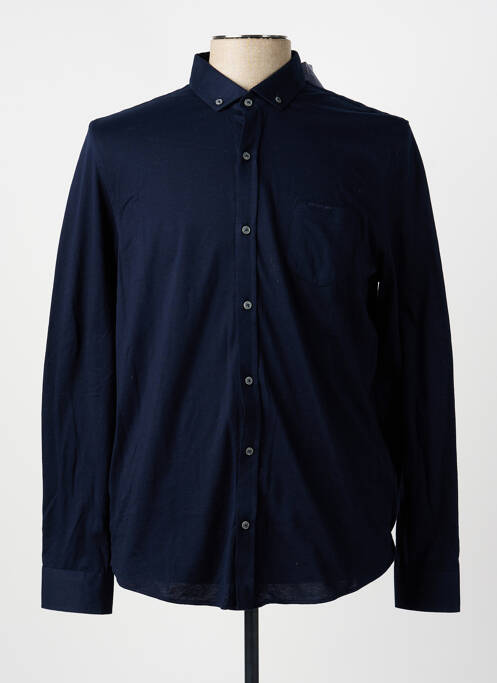Chemise manches longues coupe droite bleu MISE AU GREEN homme