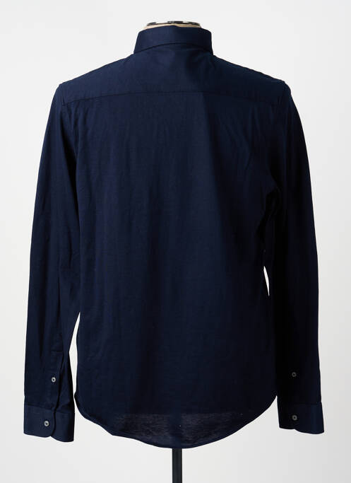 Chemise manches longues coupe droite bleu MISE AU GREEN homme