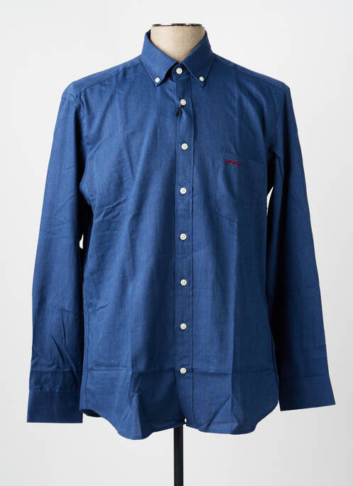 Chemise manches longues coupe droite bleu MISE AU GREEN homme